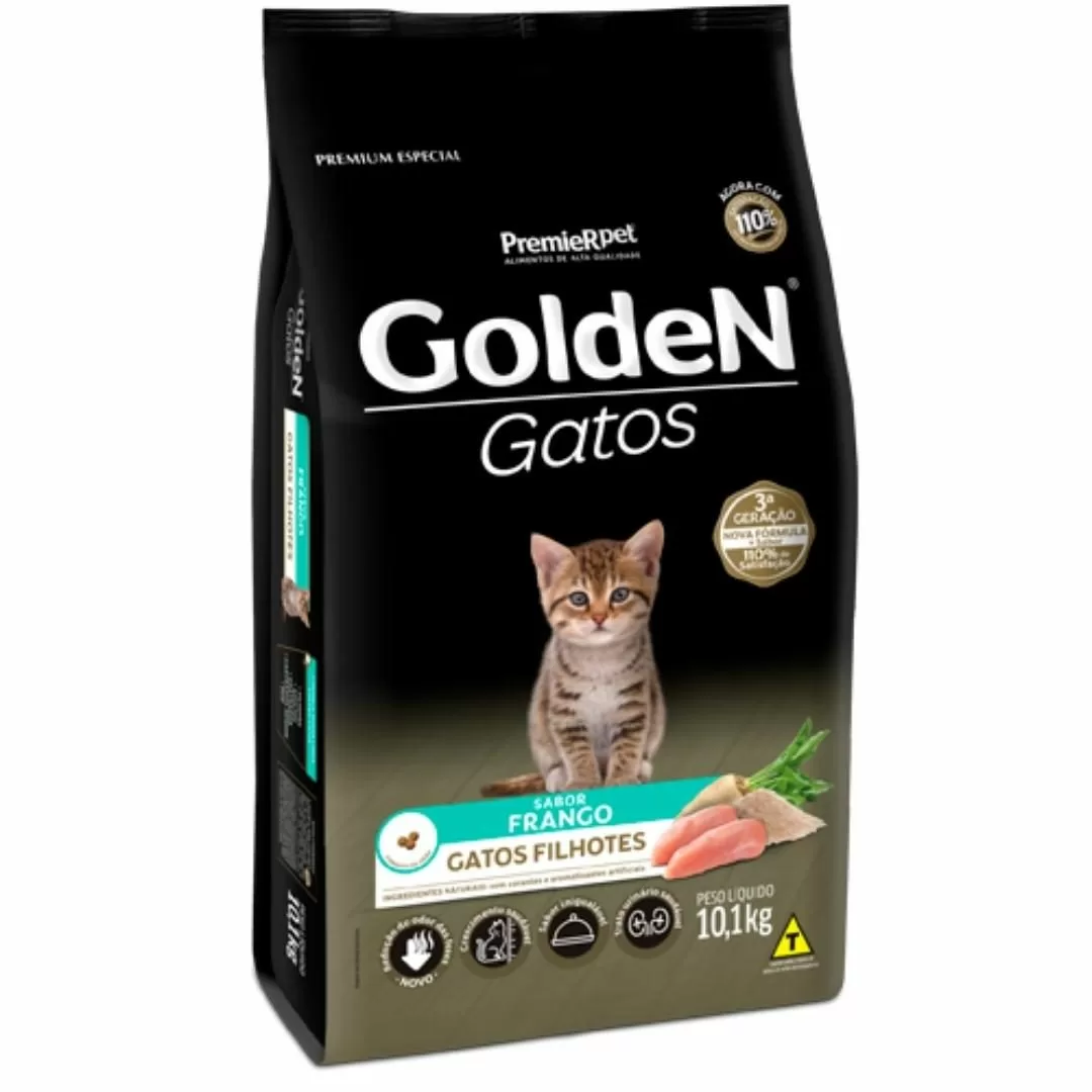 Ração Golden Gatos Filhote Frango 10,1kg