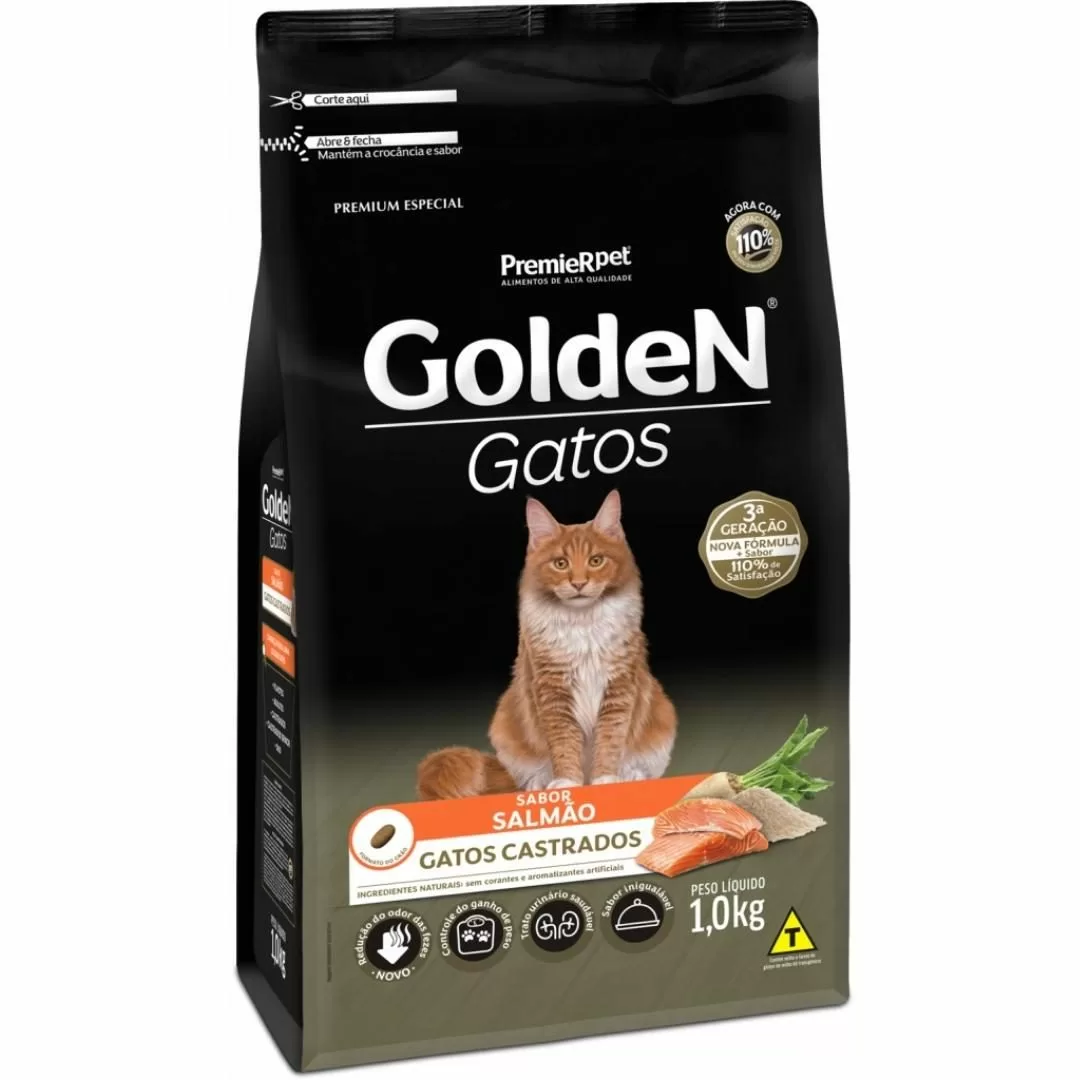 Golden Gatos Castrados Sabor Salmão