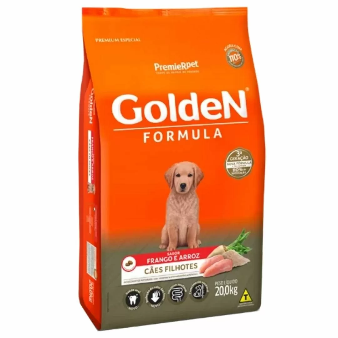 Golden Formula Cães Filhotes Frango & Arroz 15 Kg