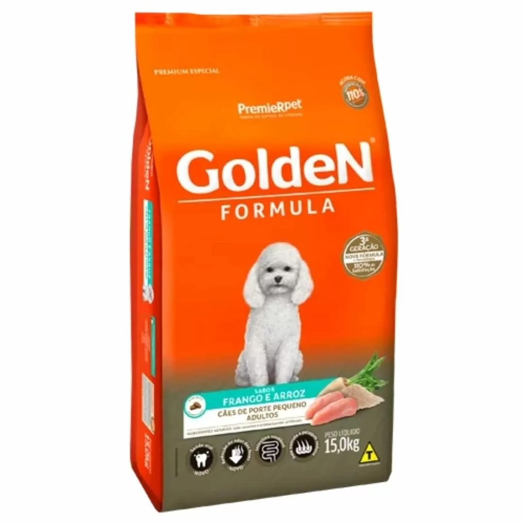 Golden Formula Cães Adultos Frango & Arroz Porte Pequeno